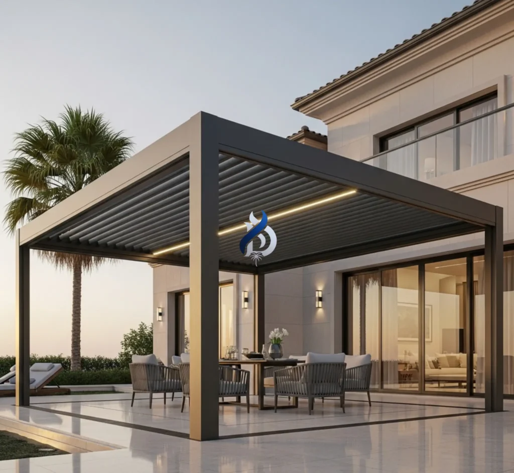Custom aluminium pergola design Dubai