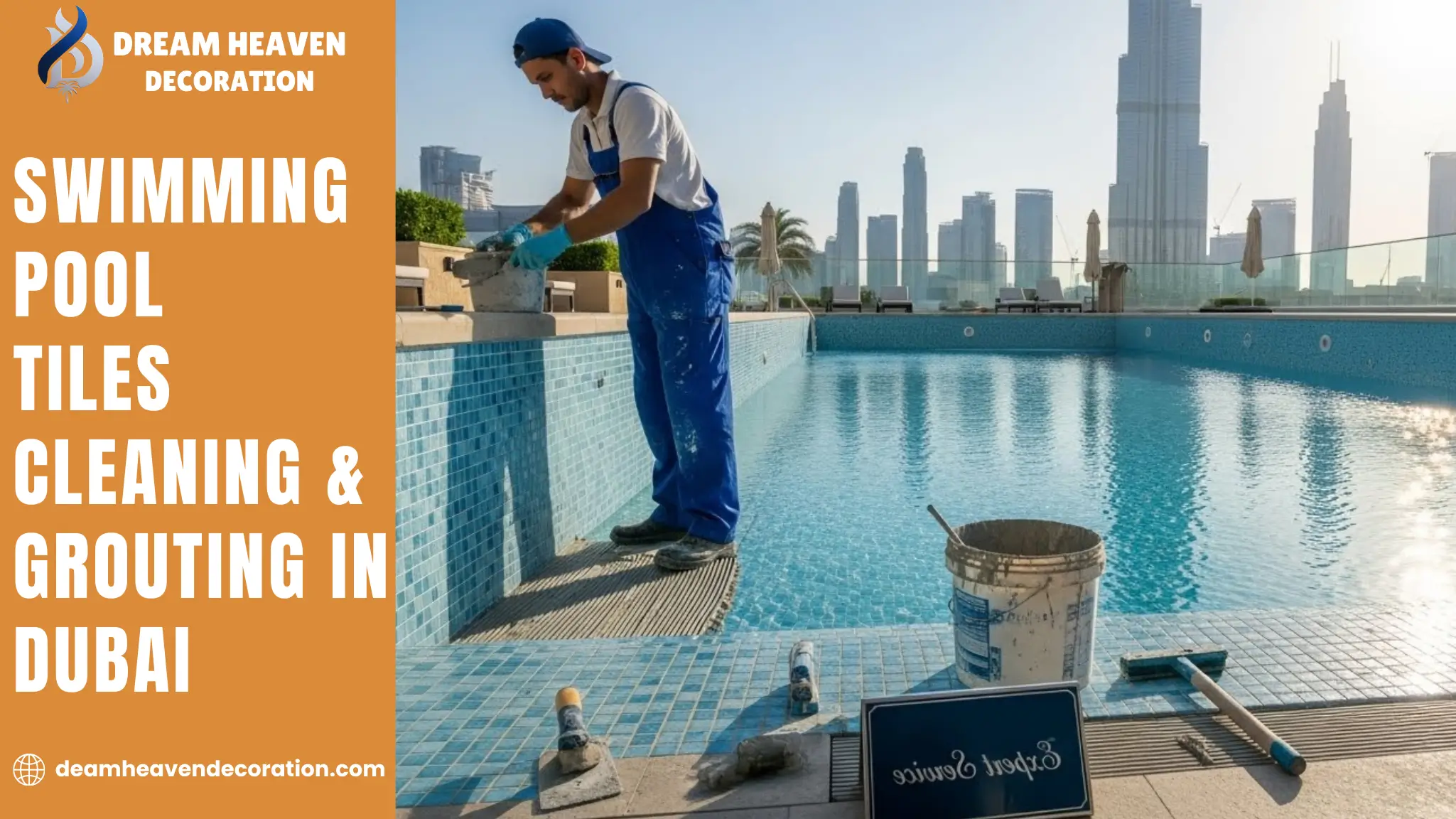 Swimming Pool Tiles Cleaning & Grouting in Dubai | Expert Service