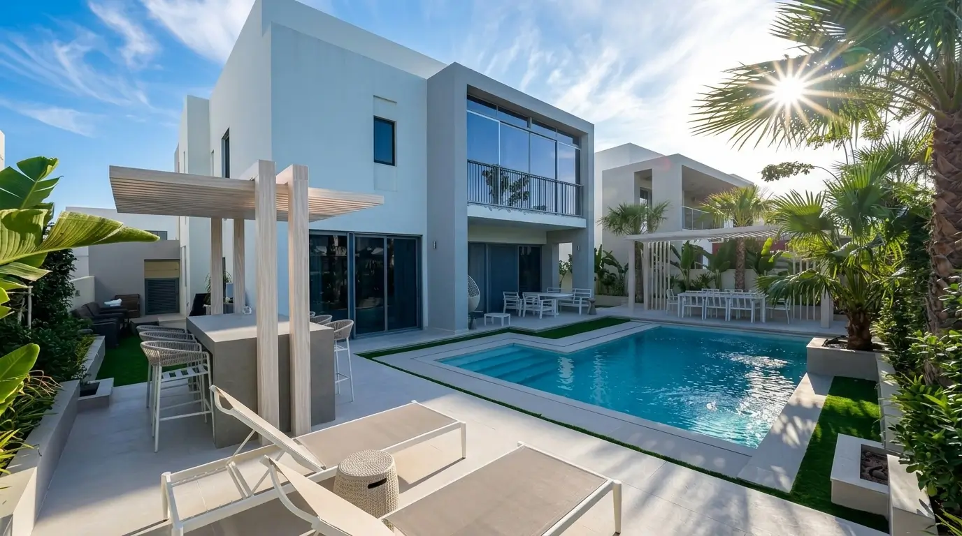 Villa garden landscaping in Dubai