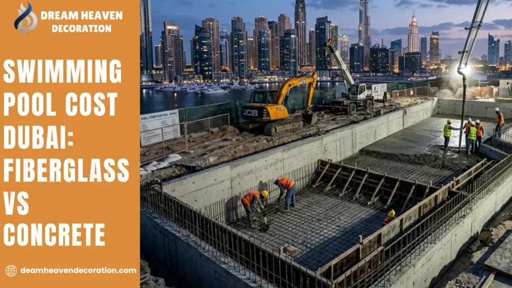 Swimming Pool Cost Dubai Fiberglass vs Concrete